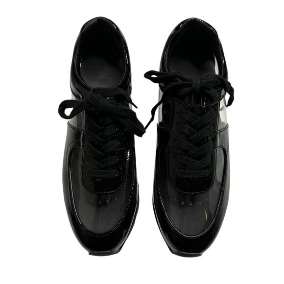 JESSICA RICH Transparent Sneaker Black Clear Women's Size 37 NWT In Box Size 7 - Picture 2 of 16